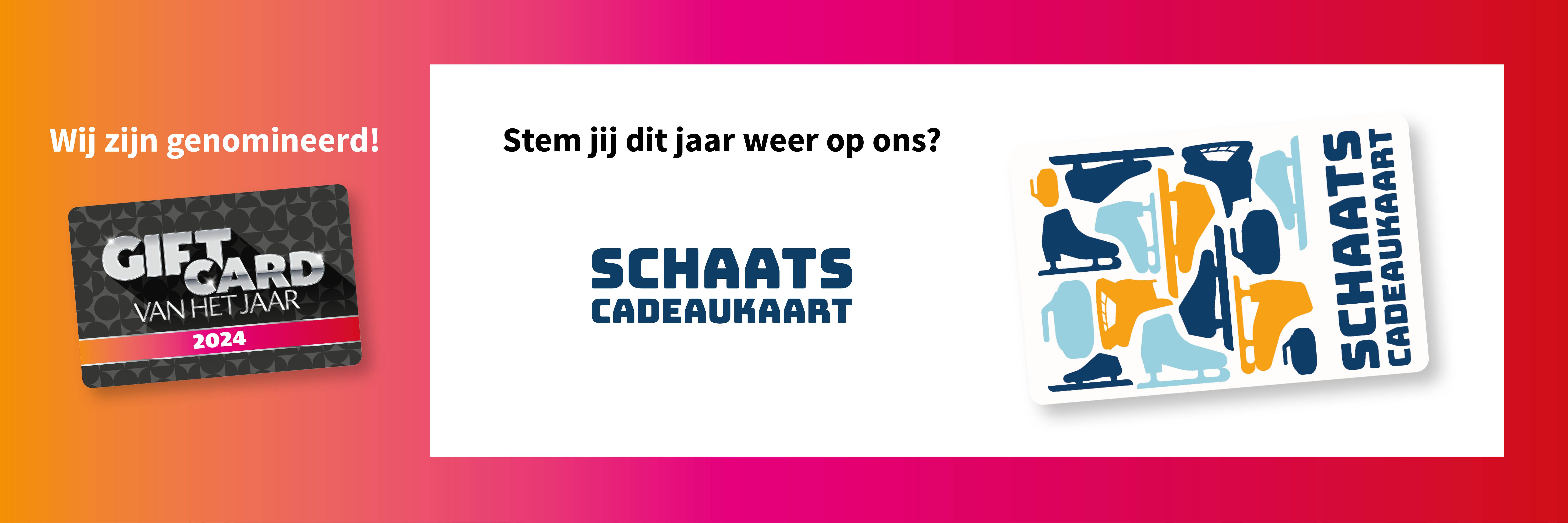 Schaats Cadeaukaart is genomineerd voor dé Giftcard van het Jaar 2024!